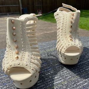 Alba Nude Studded Heels